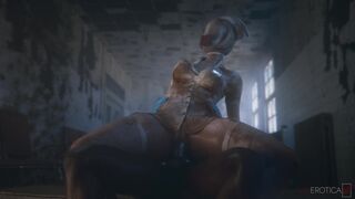 The alternate way of beating the nasty Nurses in Silent Hill (black)[VGErotica]