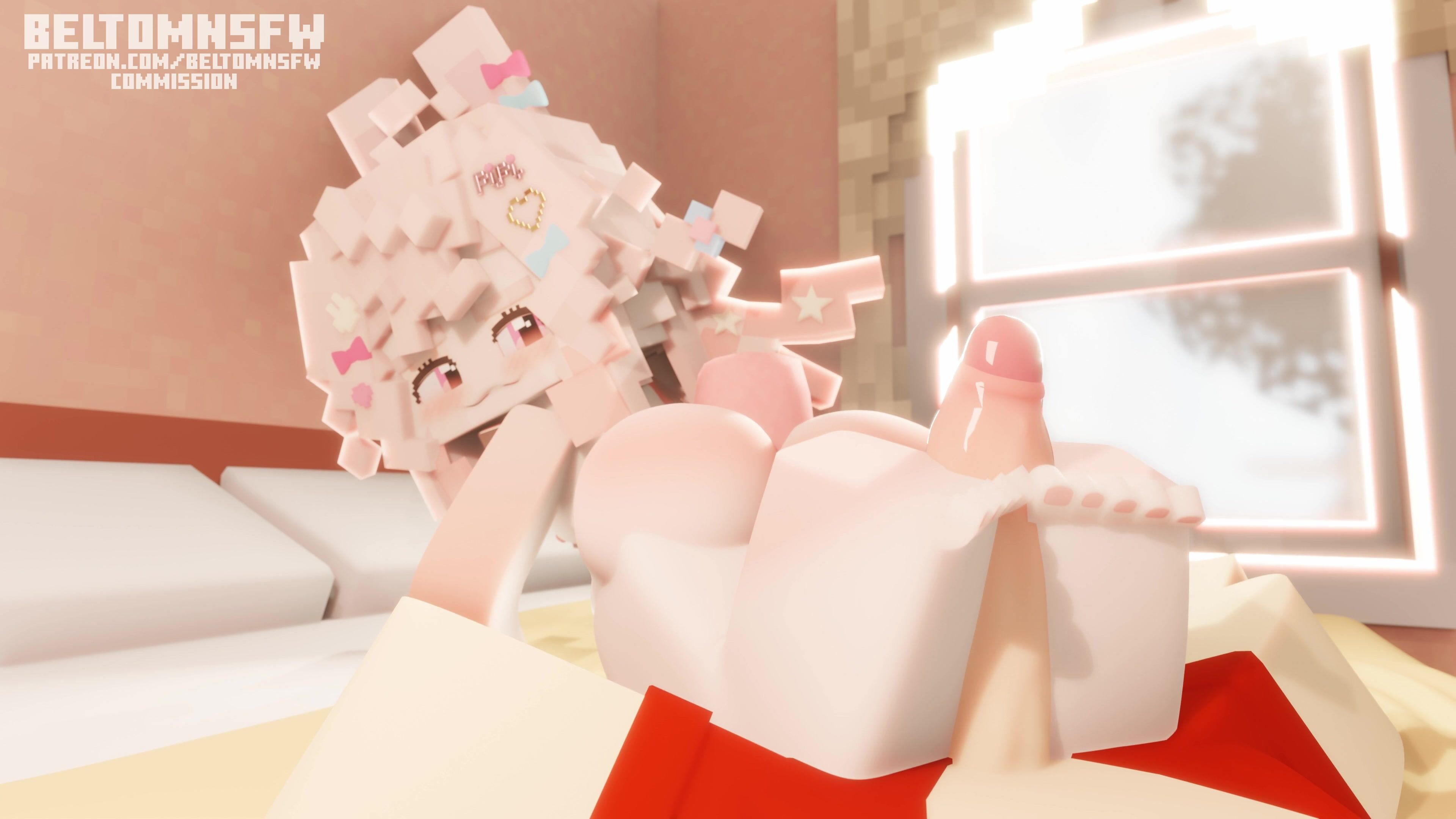 Pipkin Pippa footjob - Minecraft ANIMATION (BeltomNSFW)