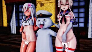 Shimakaze & Ro500 - Special naval service [R18] ShamuMMD