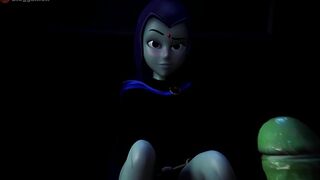 Raven trains with Muscular Beast Boy  PREVIEW