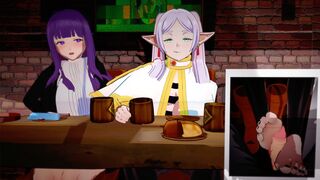 Frieren Undertable Footjob