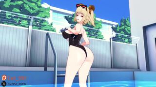 Burnice in swimsuit - Animation