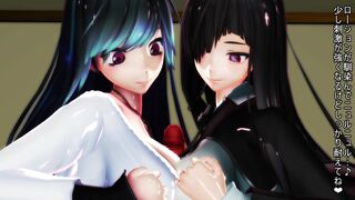 [MMD] Komachi and Milk's Double Paizuri Continuous Milking
