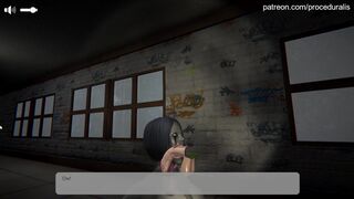 Willow sucking in school corridor