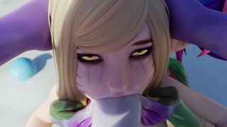 Ahri's Co-op Throating Angle 4 [SleepyKeeper]