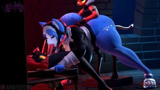 Krystal, Blitzo and Moxxie Spitroast [arbiter1209]