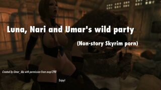 Luna, Nari and Umar's wild sex party [Non-story Skyrim porn] [TestVideo]
