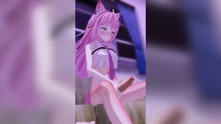 Hakui Koyori jerking off [Suzutaro3D] (WM)