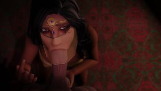 Ana Amari's Harem Blowjob [Lubo514]