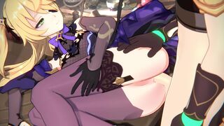 Fischl enjoys anal (Clothed) [HorizontalSlope]