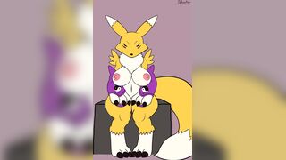 Renamon Dildo Sitting Short Animation