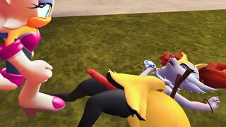 Rouge ballbusts Braixen by FanKOK