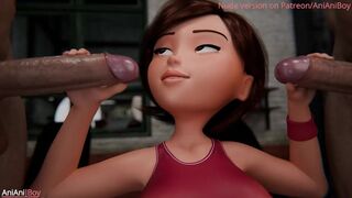 Helen Parr - blowjob and creampie