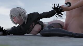 2B fucked from behind