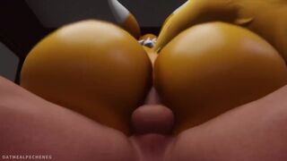 Renamon creampied right in the pussy 2