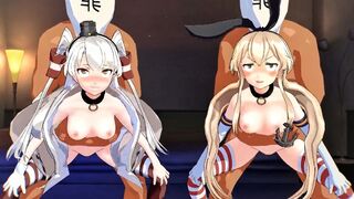 Shimakaze & Amatsukaze - Persecution Complex (ver. 2) [MMD R18] NyanyaoMMD