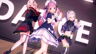 Minato Aqua x Nakiri Ayame x Murasaki Shion Off paco♥(Heart Attack)(just dance ver.)