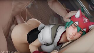 kiriko standing doggystyle then missionary