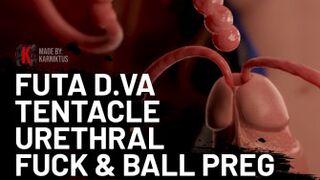 [COMMISSION] Futa D.VA Tentacle Urethral Fuck / Ball Preg