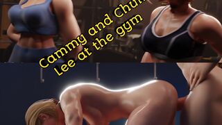 Cammy and Chun Li at the gym sub PTBR and english