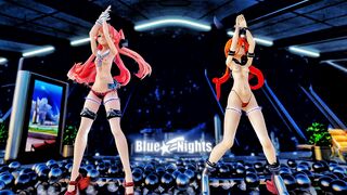 Shimakaze & Amatsukaze - Call Me Call Me (ver. 2) [MMD R18] Blue Nights