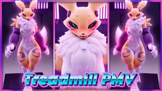 Renamon on Treadmill | Furry PMV (Just Walking)