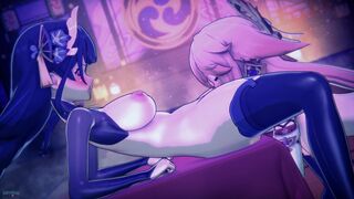 [4K] Raiden and Yae's Nightly Routine [Jabobco]