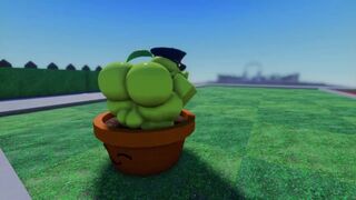 Peashooter has his ass pounded by a big penis! ( Avewagetrashuwu )