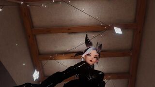 VRCHAT Latex Female Facesitting POV
