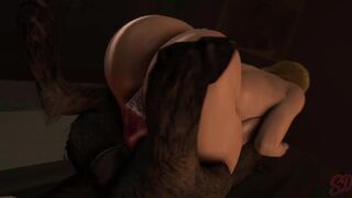 Helena bouncing on dog cock [sumthindifrnt]