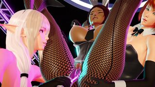 Bunny dwarf dildo-fucked by bunny elf