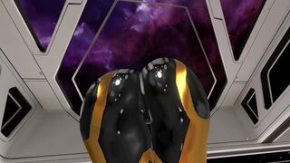 VRCHAT Gina Latex Suit Facesitting POV