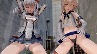 Shimakaze & Kashima - Testing Vibrators [R18] Aobee