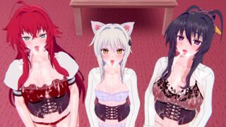 R18 [HMV] Rias Akeno Koneko [High School DxD]