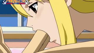 [Desto] Natsu and Lucy getting down at her place [upscaled]