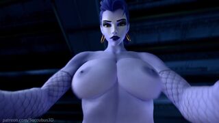 Tracer is brutally facefucked by Widowmaker POV [Succubus3D]