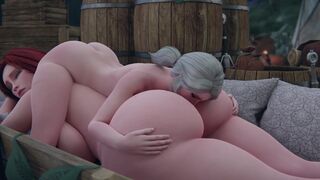 Ciri plays with Triss in her sleep