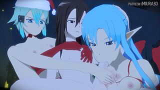 Christmas with Asuna and Sinon