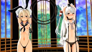 Shimakaze & Amatsukaze - Tougen Renka [MMD R18] Meet