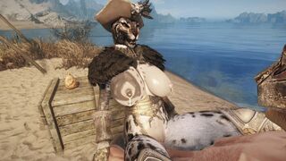 Khajiit pirate's ship is wrecked, and Dovahkiin is trying to help [Kar_Tavi]