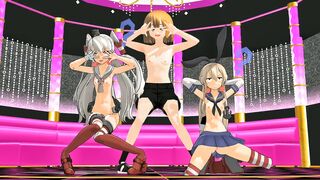 Shimakaze & Amatsukaze - Disturb Manic Girl [MMD R18] Pekuchin