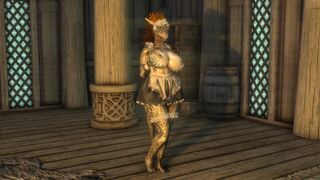 Lusty Argonian Maid betrays her master but is rather murdered 02 [skyrim_ryona]