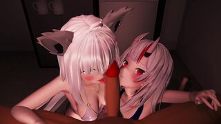 [MMDPasta] 148_ShirakamiFubuki&NakiriAyame_Swimwear1