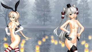 Shimakaze & Amatsukaze - Suki! Yuki! Maji Magic! [MMD R18] rashin30