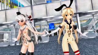Shimakaze & Amatsukaze - Sweet Magic [MMD R18] Natsuki