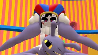 Jax sucks on Pomni's big cock and get fucked!!