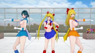 "Bakunyuu Ondo" with the Sailor Soldiers