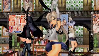 Shimakaze & Kanmusume - Girls [MMD R18] cilky