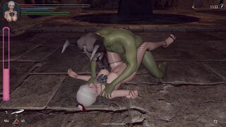 The Knight Girl vs goblin