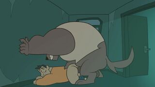 Dad transforms into a werewolf animation - smallsrabbit